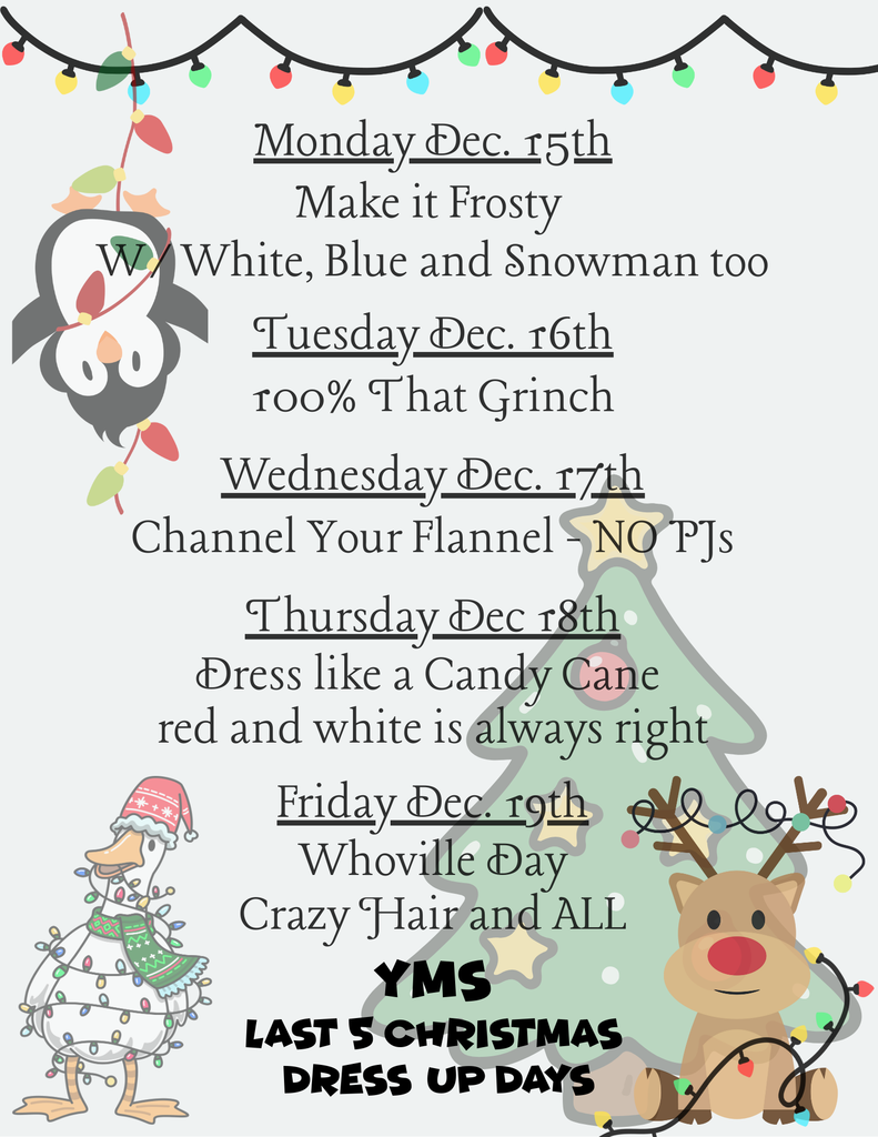 Last 5 YMS Dress Up days