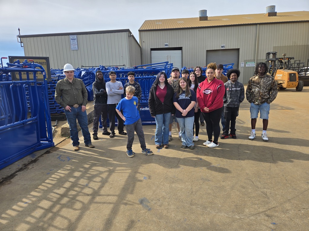 Ag Mechanics and Ag Metals students recently visited Priefert Manufacturing in Mt. Pleasant, Texas, where they toured the company’s 40-acre under-roof manufacturing facility and learned how raw metal is transformed into world-class ranch and rodeo equipment.  Priefert is the equipment provider for the Wrangler National Finals Rodeo and Professional Bull Riders, and students were able to see advanced manufacturing, robotics, and skilled trades in action.  The company designs and manufactures all parts and production equipment on site and employs a wide range of professionals, including engineers, welders, machinists, and technicians. Students also learned that many employees are hired directly after high school, with earning potential reaching up to $150,000 per year.  The tour was led by Mr. Marvin Priefert’s great-grandson and provided students with a powerful look at real-world career opportunities in modern manufacturing.