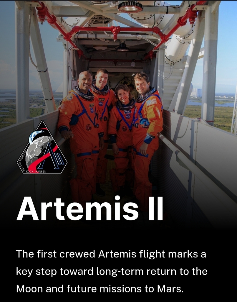 Artemis II, the first mission to lunar or it since the Apollo project, launches tomorrow!