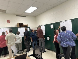 Teachers collaborating during a CTM meeting