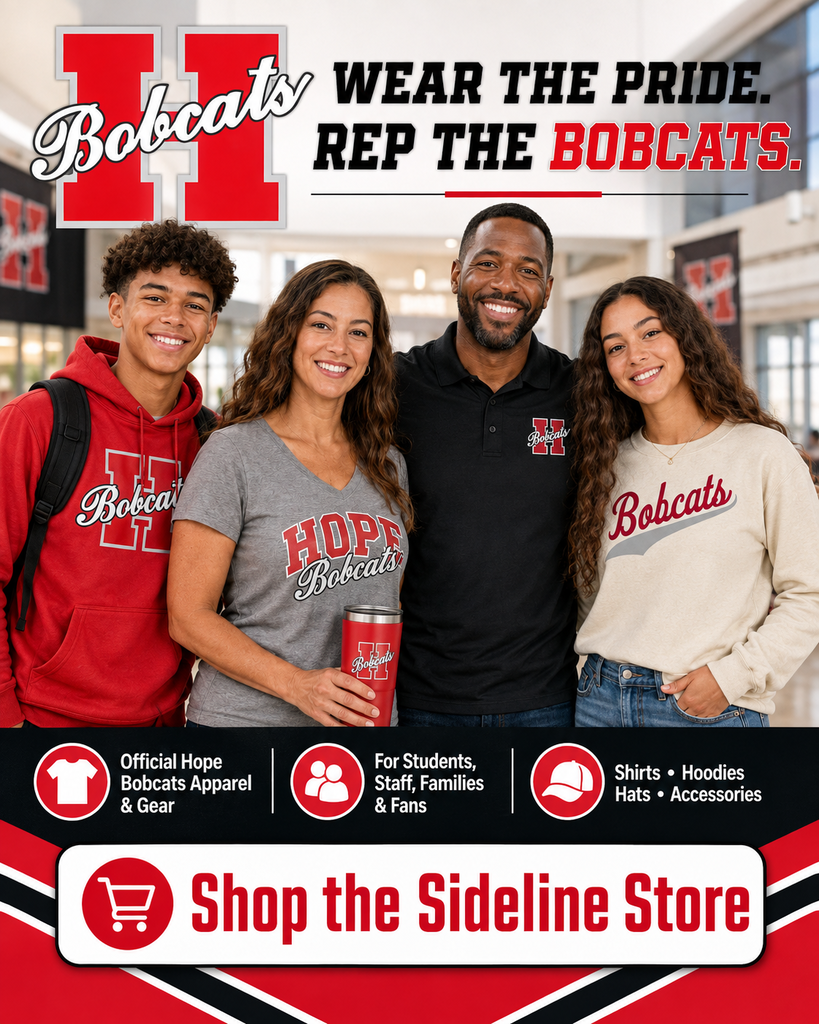 Fresh starts. Fresh styles. ❤️🤍 Show your Bobcat pride with official Hope apparel and gear for students, staff, families and fans. Shop the Hope High School Sideline Store today!
