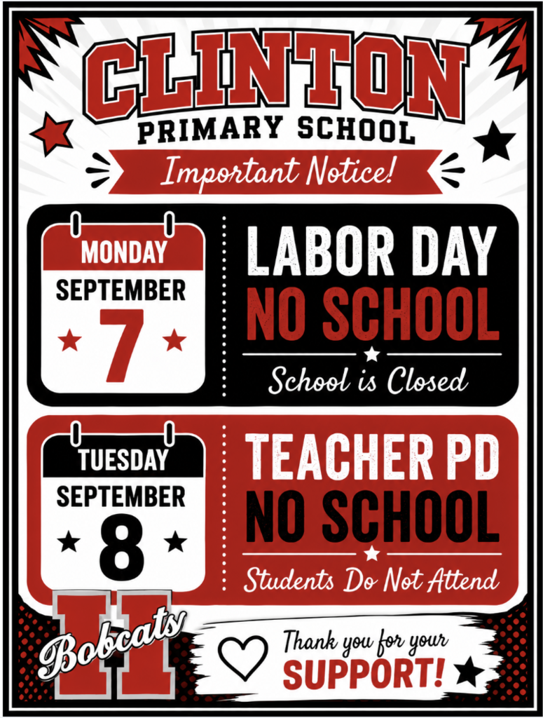 Labor Day Holiday and Teacher PD