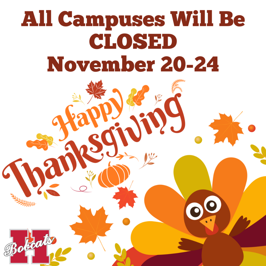 campuses closed for thanksgiving