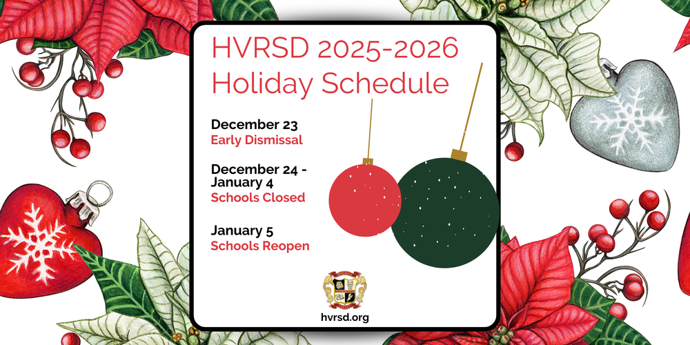 HVRSD Holiday Schedule 2025