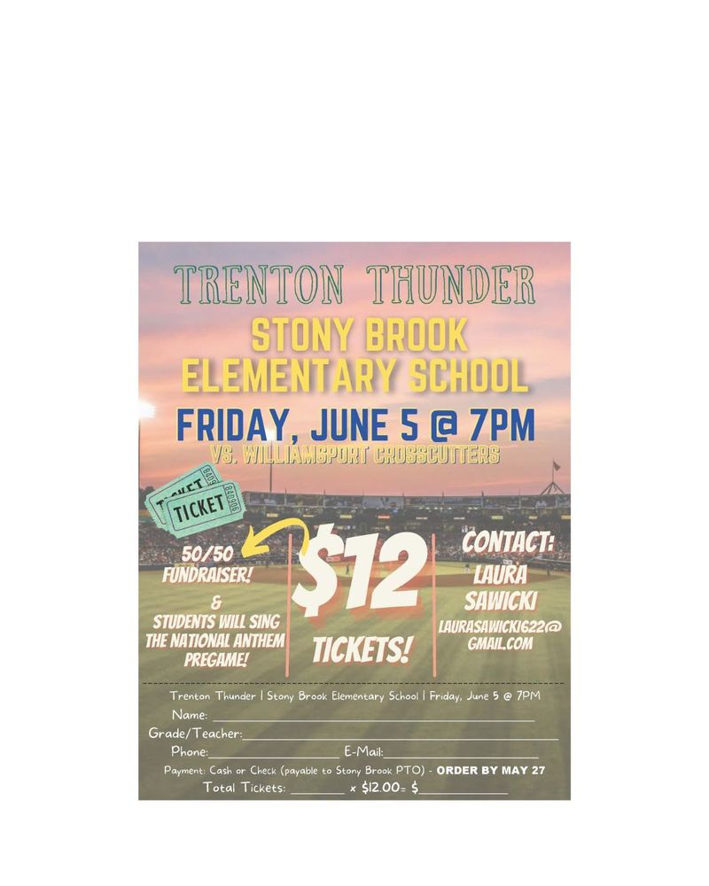 Trenton Thunder Order Form