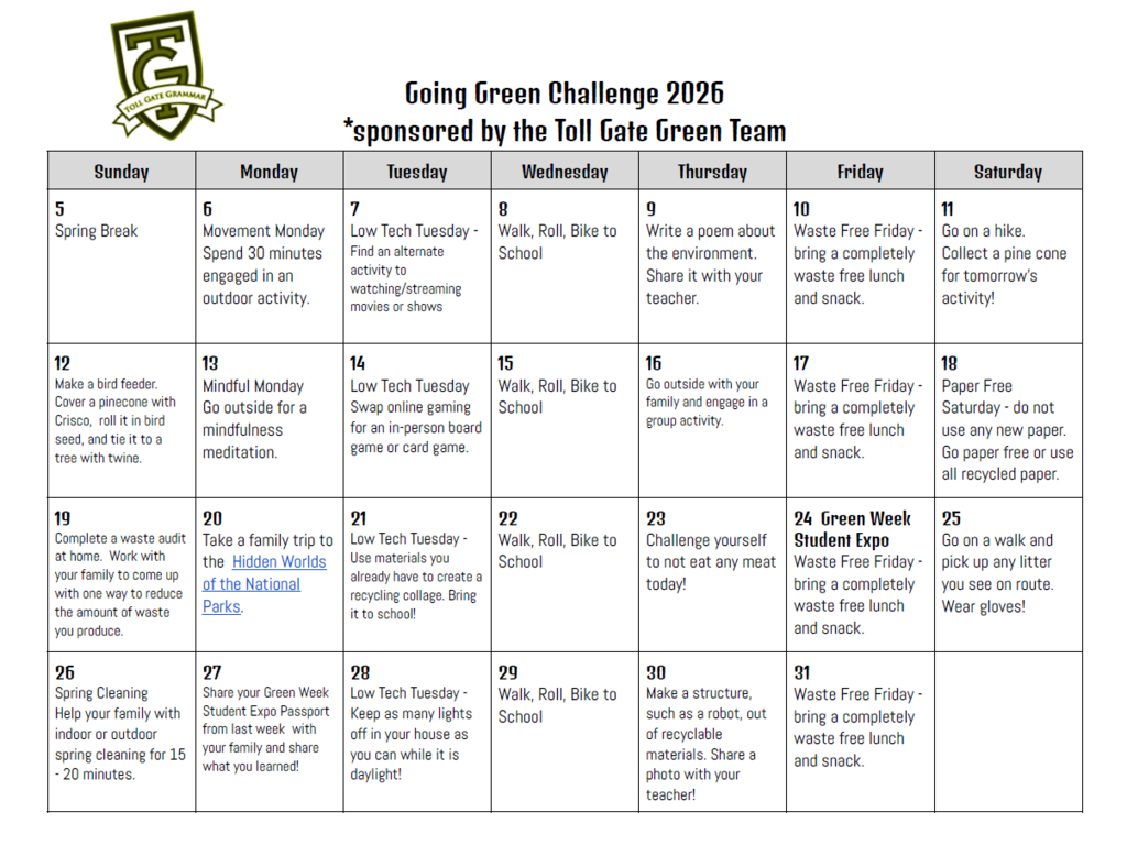 Going Green Challenge 2026