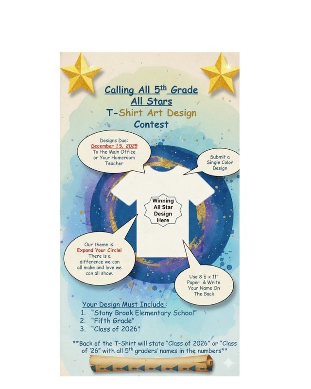 5th-Grade T-Shirt Contest