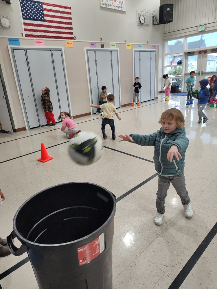 students playing in gym