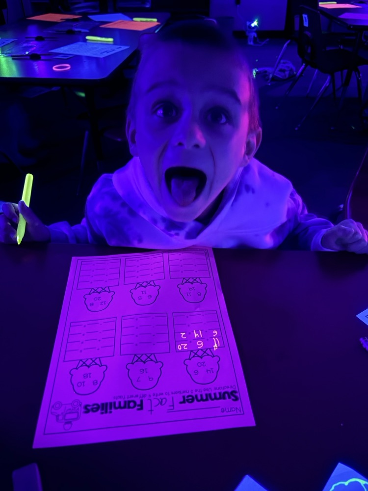 students at glow party