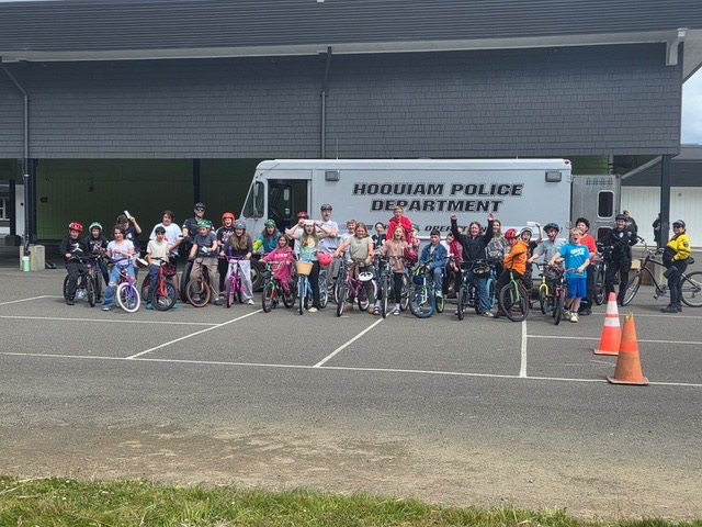 students on bikes