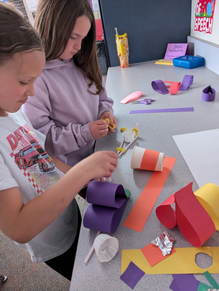 students being creative together