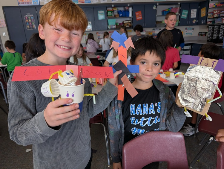 students being creative together