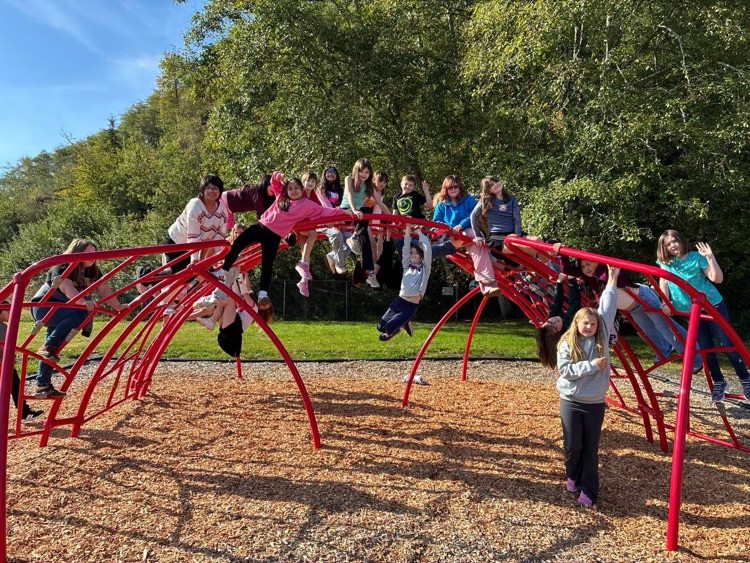students on the playground