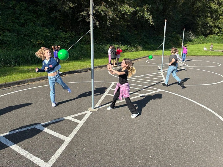 students on the playground