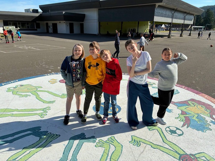 students on the playground