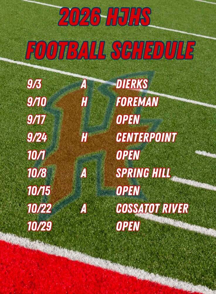 HJHS FOOTBALL SCHEDULE