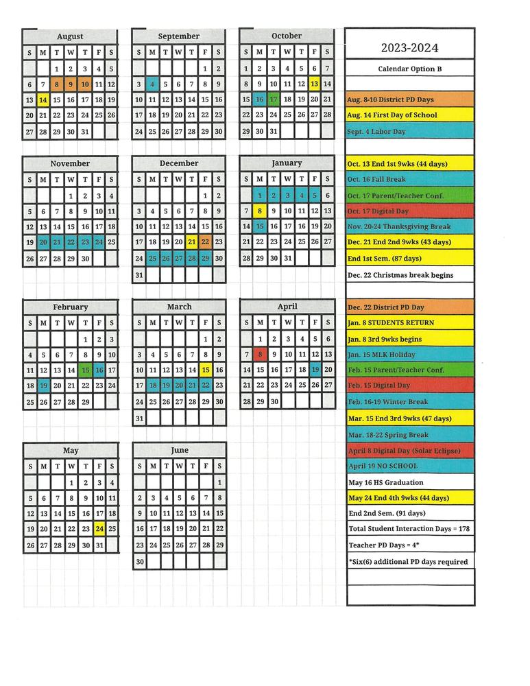 2023-2024 School Calendar | Horatio Public Schools 2023-2024 School Calendar | Horatio Public Schools