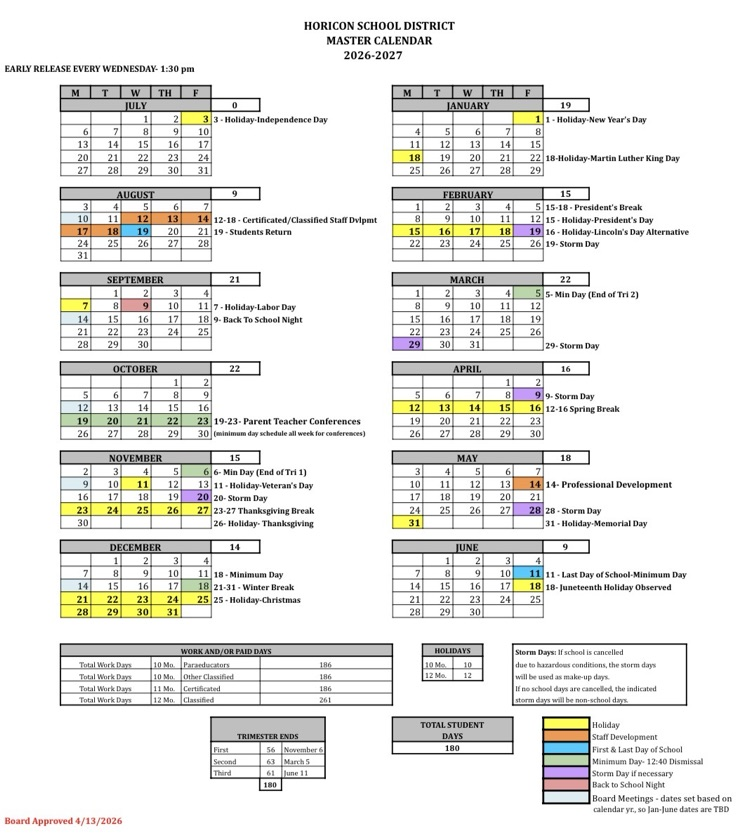 2026/27 School Calendar