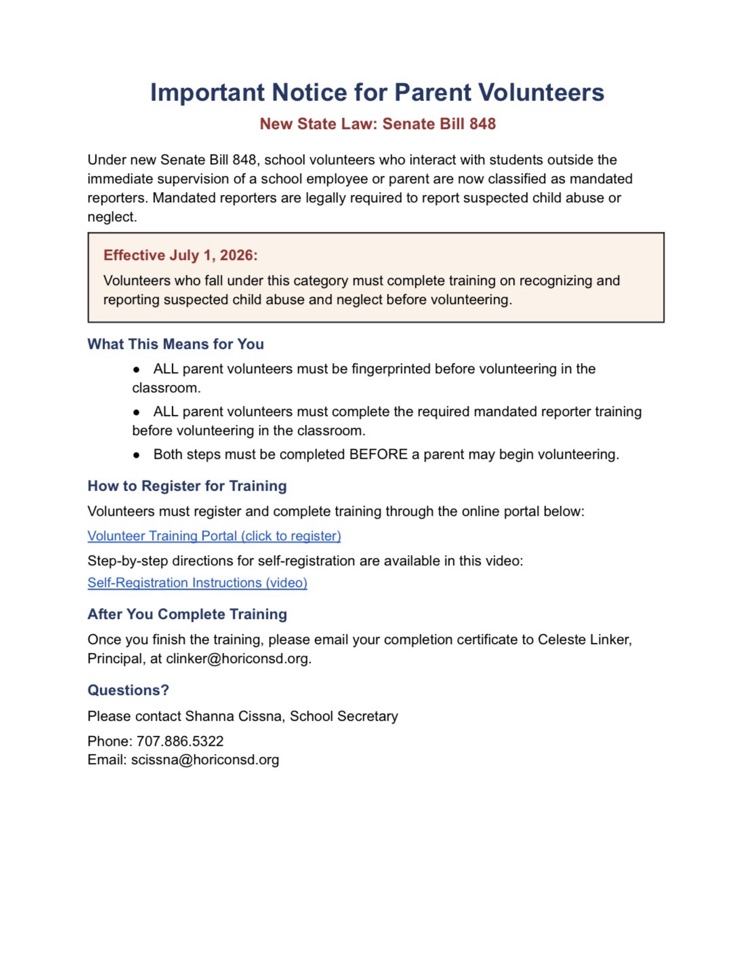 English volunteer info