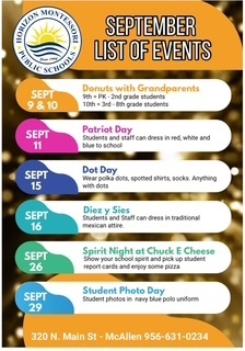 September List of Events
