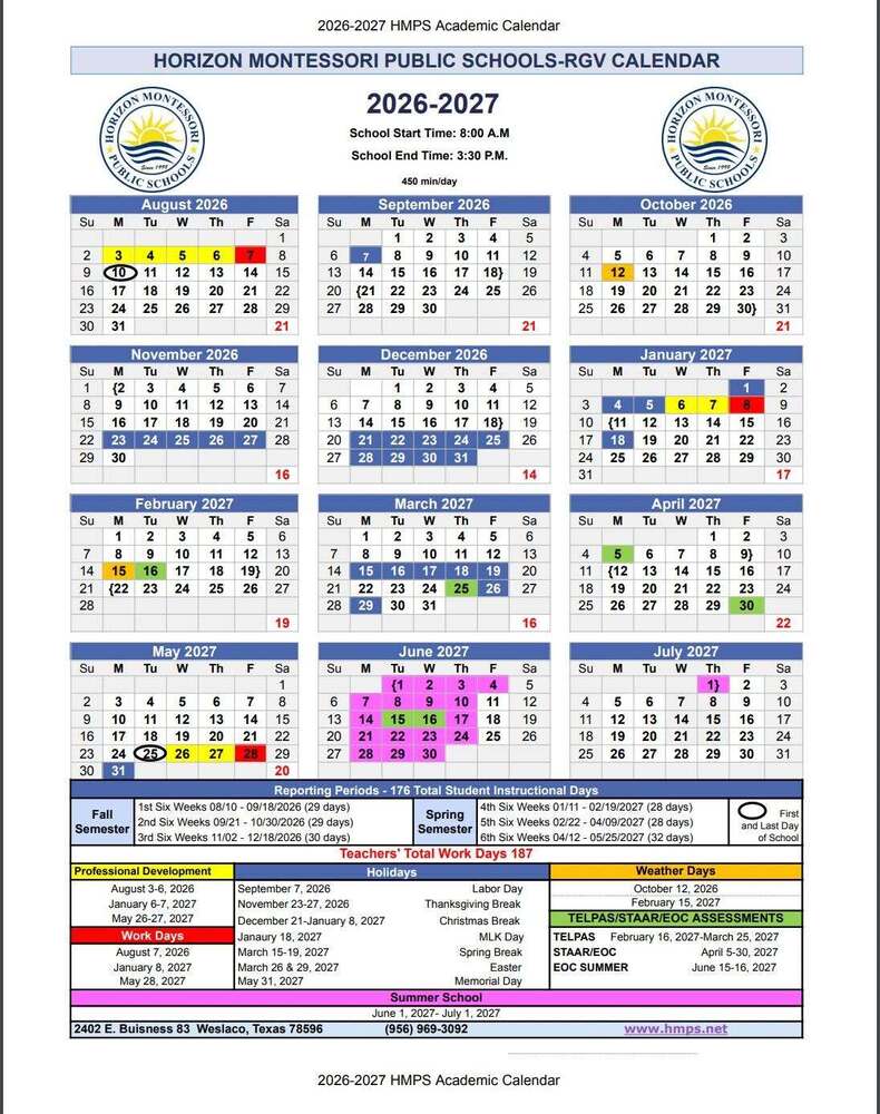 2026-2027 Academic Calendar