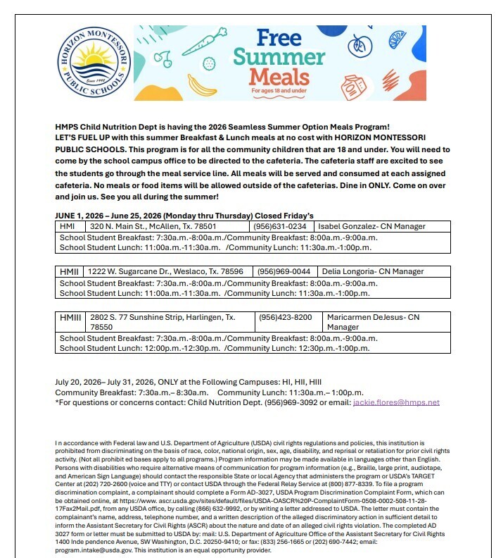 Free Summer Meals