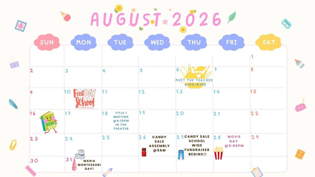 August Calendar 2026