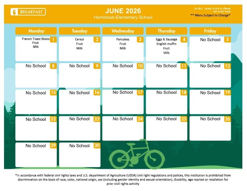 June Breakfast Menu