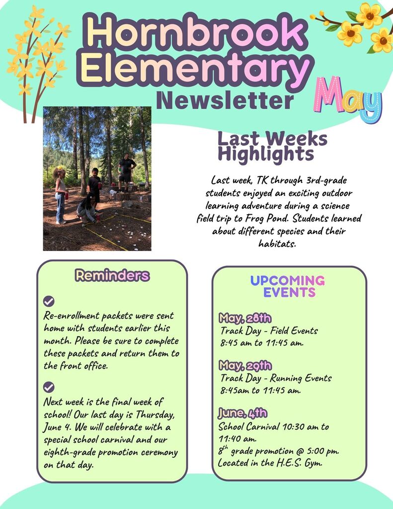 Hornbrook weekly newsletter. 