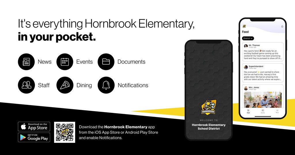 Flyer for the new school app