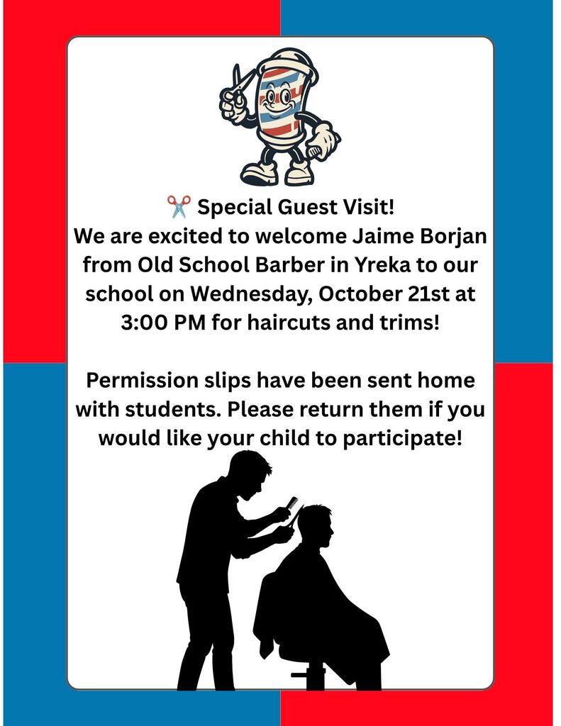 Flyer for a special event from Old School Barber on Wednesday, October 21st @ 3:00 pm