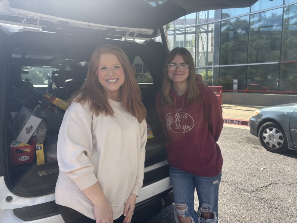 Anastasia and social worker at the hospital