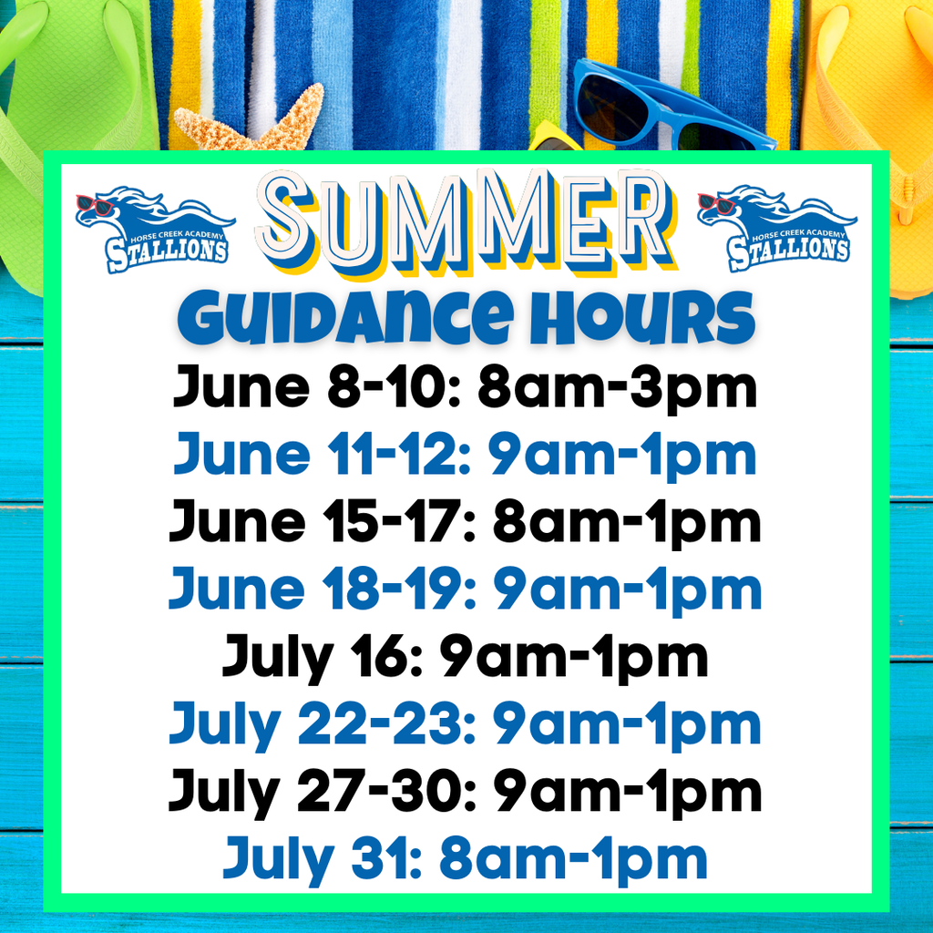 Summer Guidance Hours