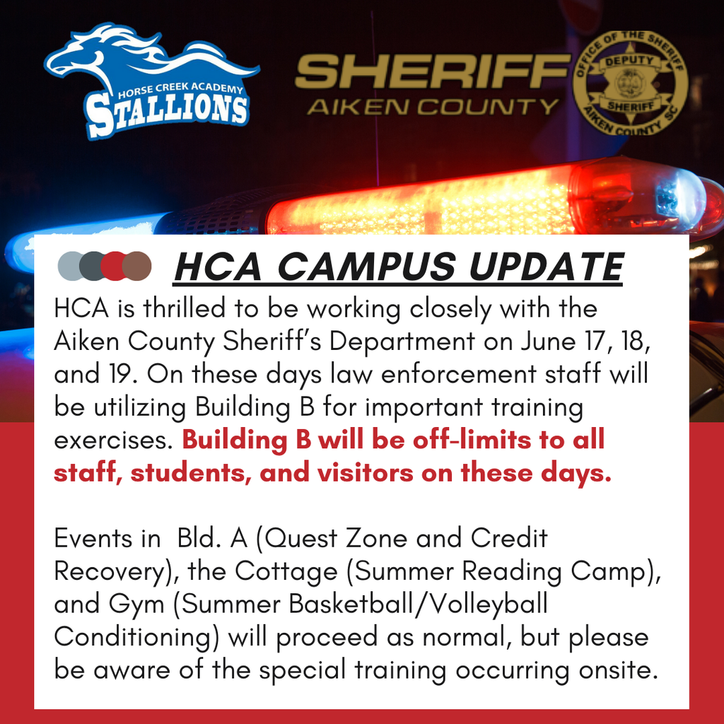 Bld B Closed June 17-19 for ACSO Training