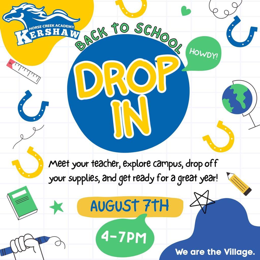 HCA Drop In 8/7 from 4-7pm