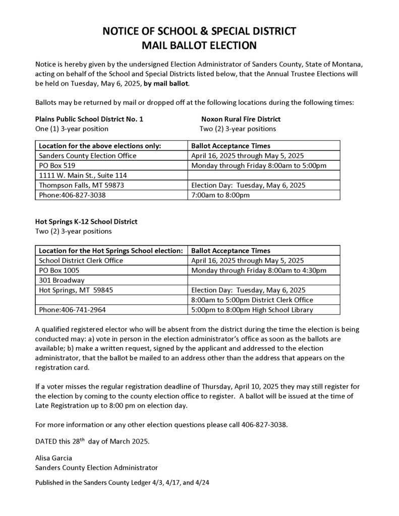 Notice of School Election