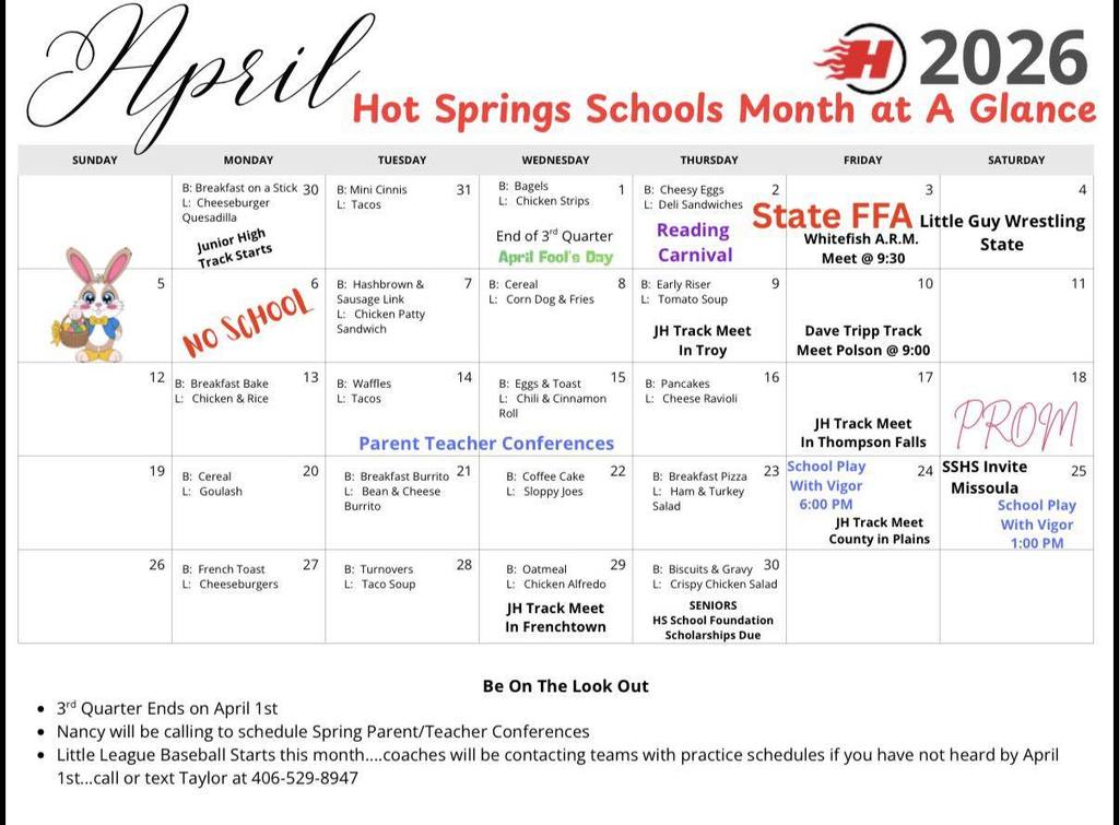 April Calendar