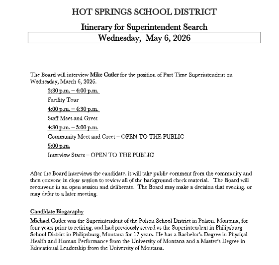 Superintendent search 