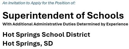 Notice of Super Vacancy