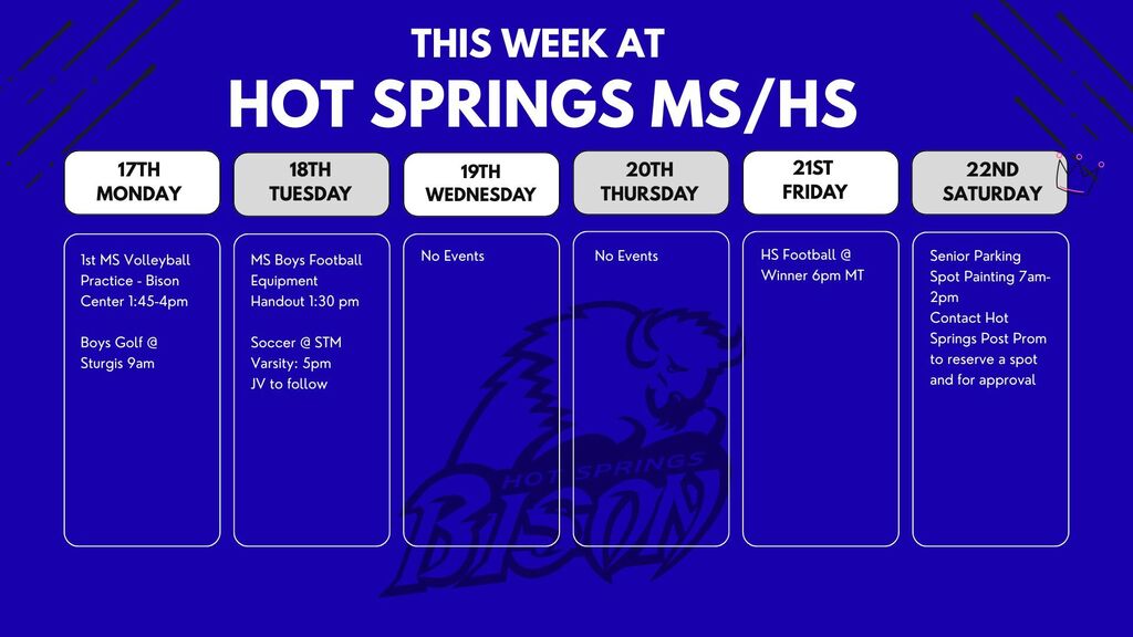 Weekly Schedule