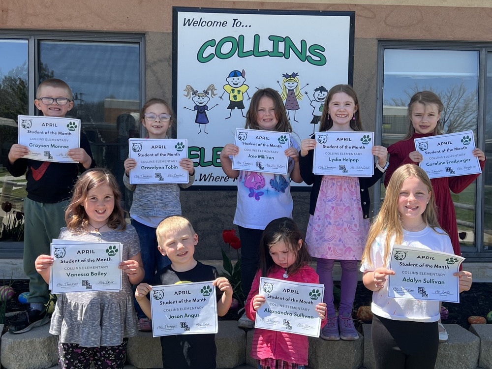 April Students of the month K-2