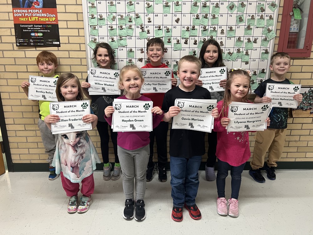 March K-2 Students of the Month