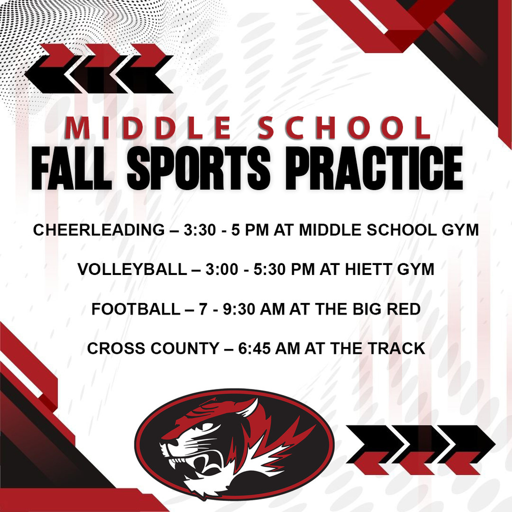 MS Fall Sport Practices