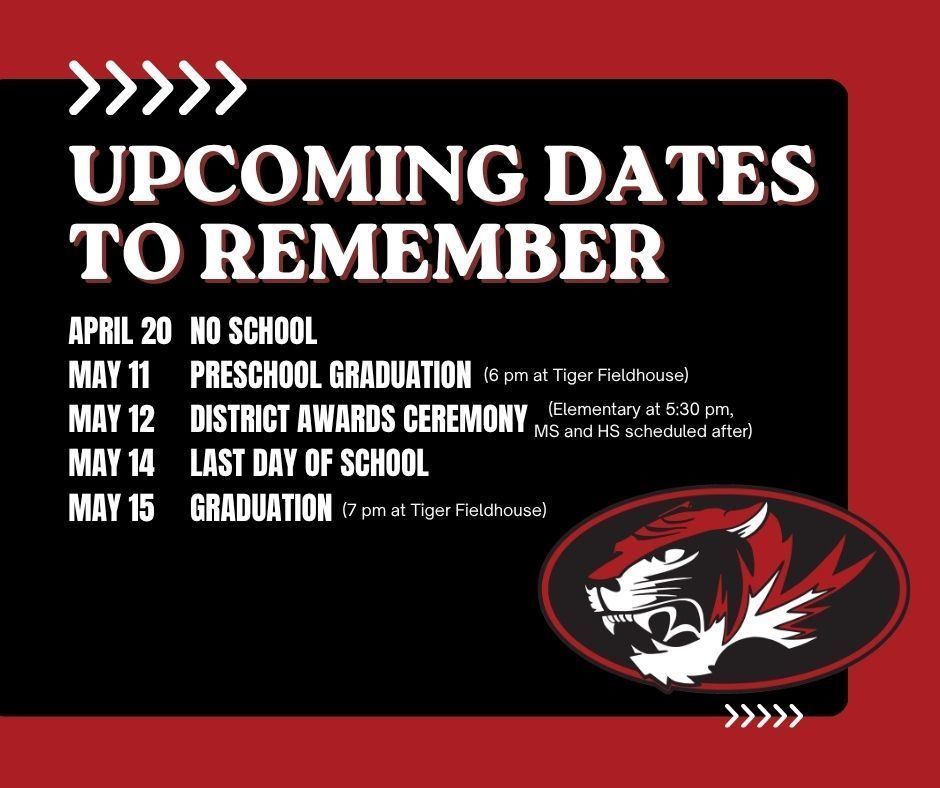Dates to remember