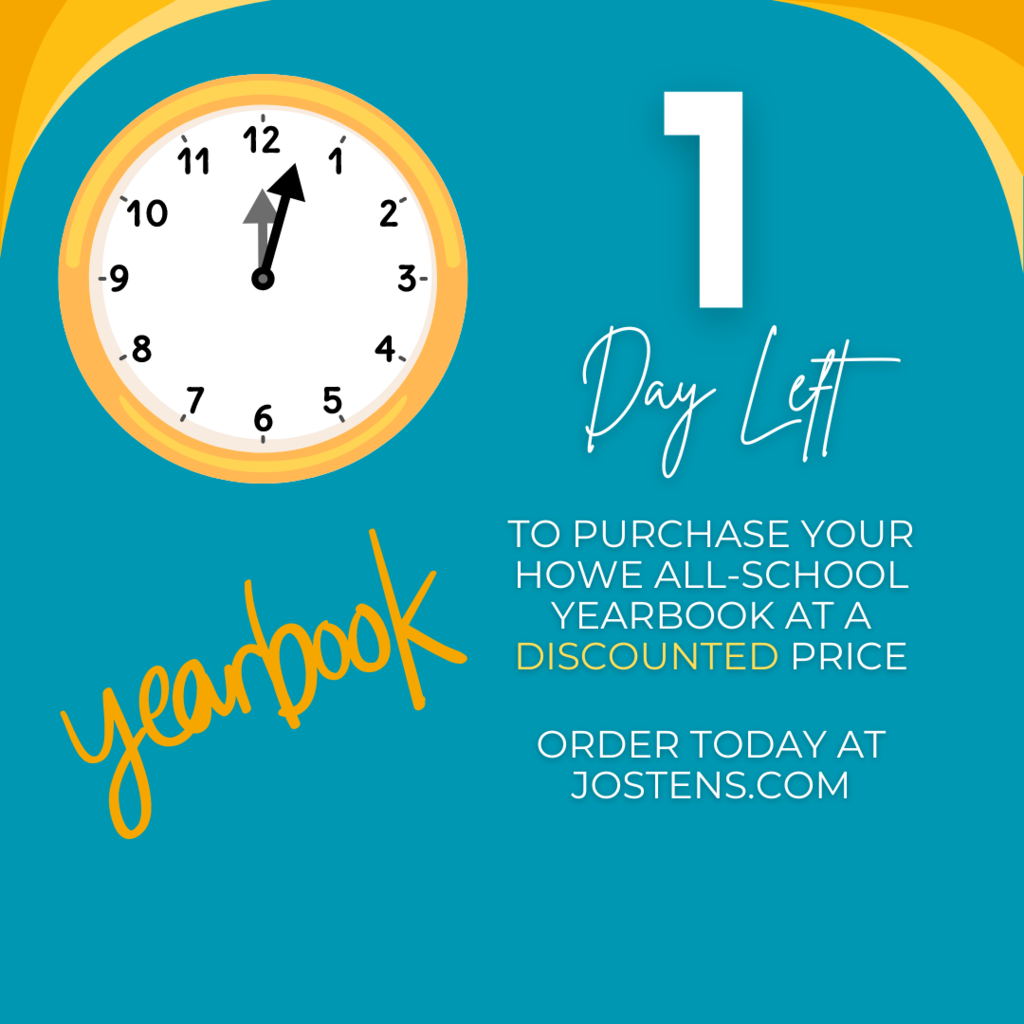 one day left for yearbook discounted price