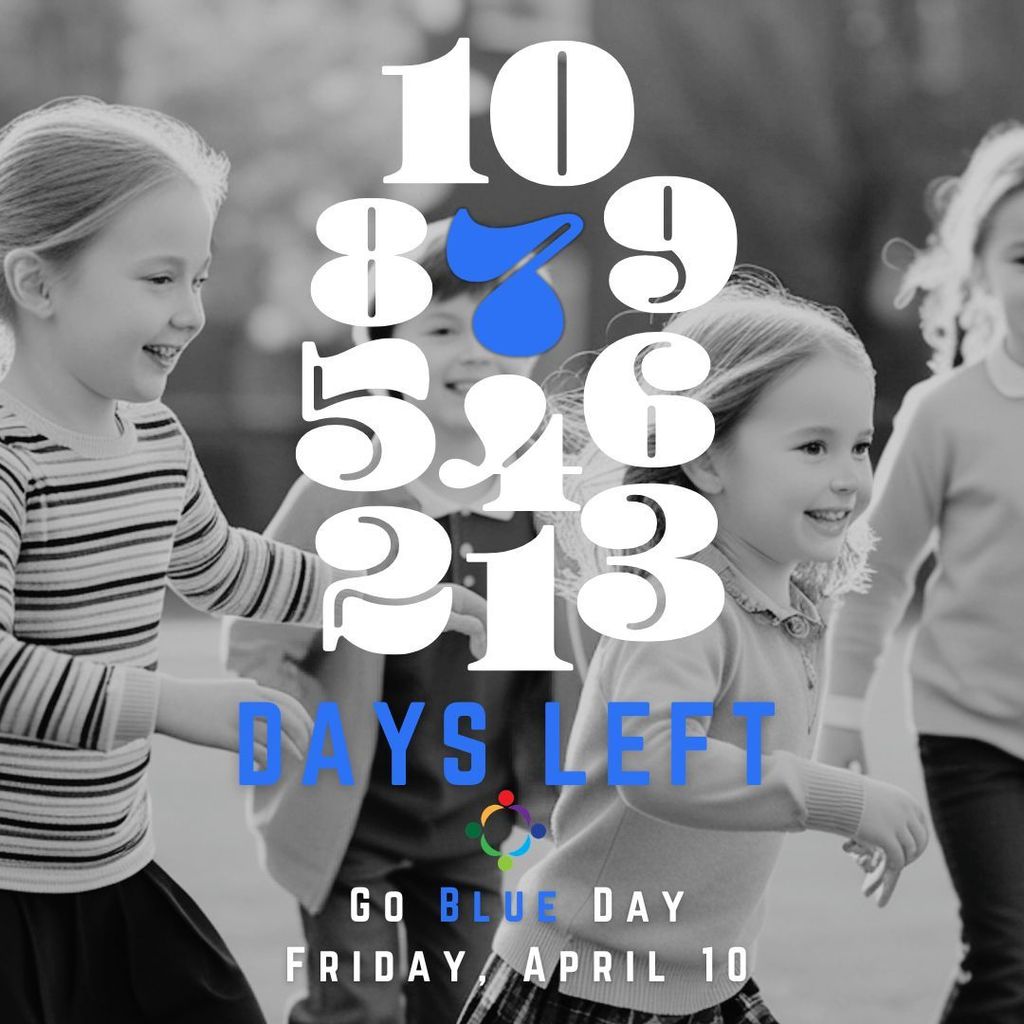 7 days left for go blue day on friday, april 10th
