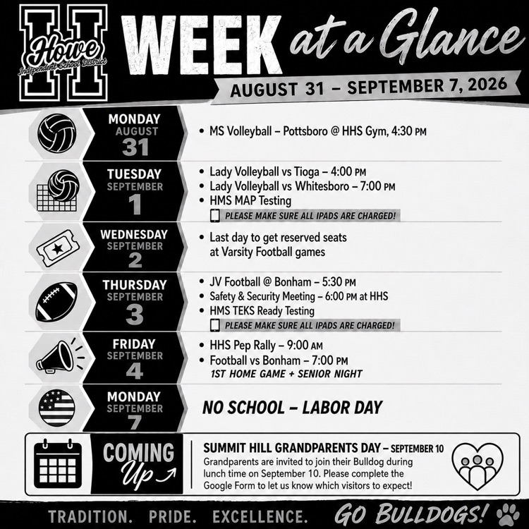 week at a glance