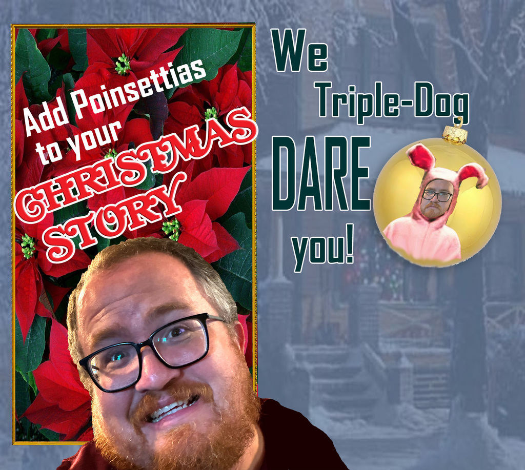 Christmas story poinsettia ad