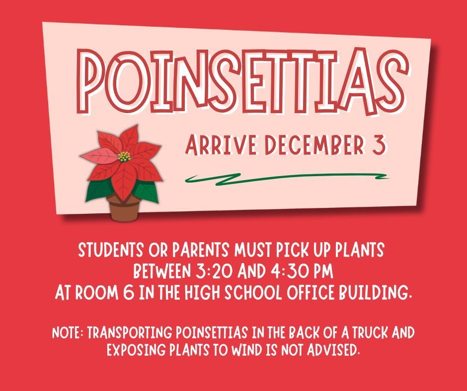 Poinsettia pickup date