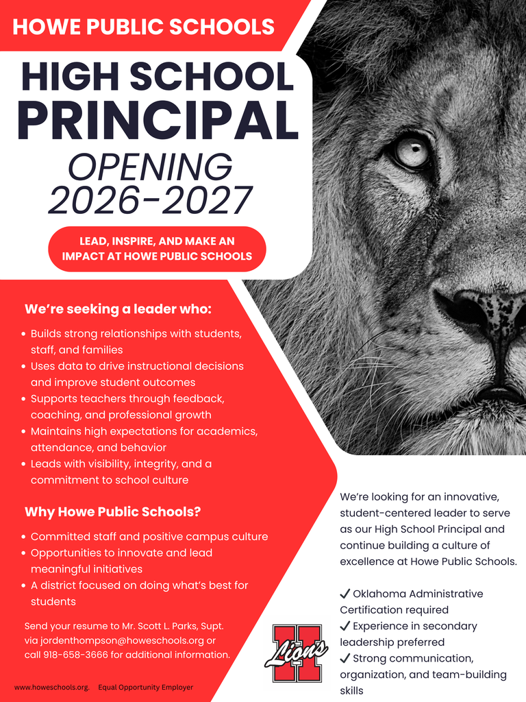 job opening HS Principal